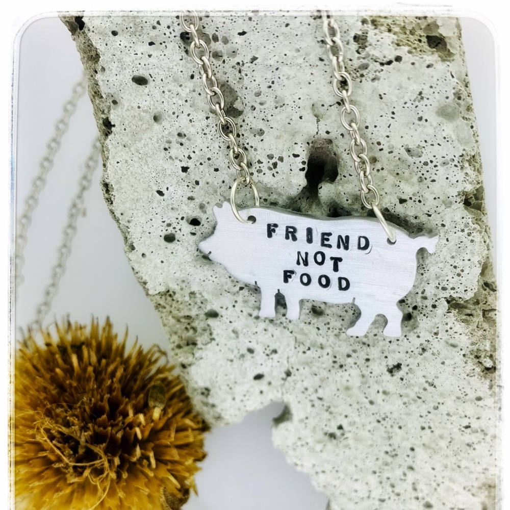 Friend Not Food Pig Necklace